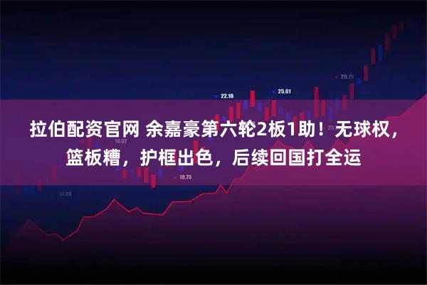 拉伯配资官网 余嘉豪第六轮2板1助！无球权，篮板糟，护框出色，后续回国打全运