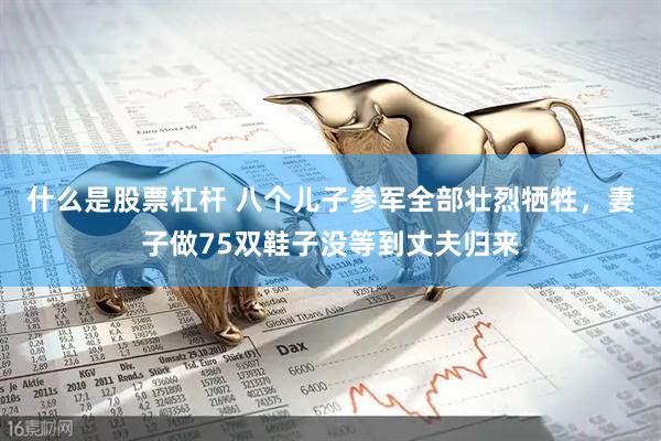 什么是股票杠杆 八个儿子参军全部壮烈牺牲，妻子做75双鞋子没等到丈夫归来