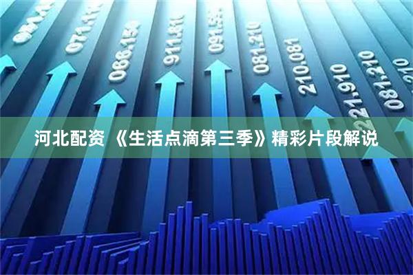 河北配资 《生活点滴第三季》精彩片段解说